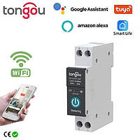 Розумний WiFi автоматичний вимикач 40А з моніторингом енергоспоживання Tuya Smart Life