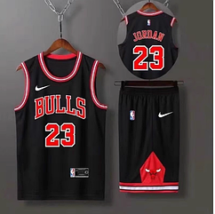 Комплект чорна баскетбольна форма Джордан 23 Чикаго Булс  Jordan Chicago Bulls