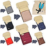 Дитячий зимовий конверт у коляску, санки на овчині "For Kids" + бахіли, червоний, фото 8