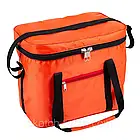 Термосумка холодильник Rubin з бортиком для акумулятора холоду 30 л помаранчева