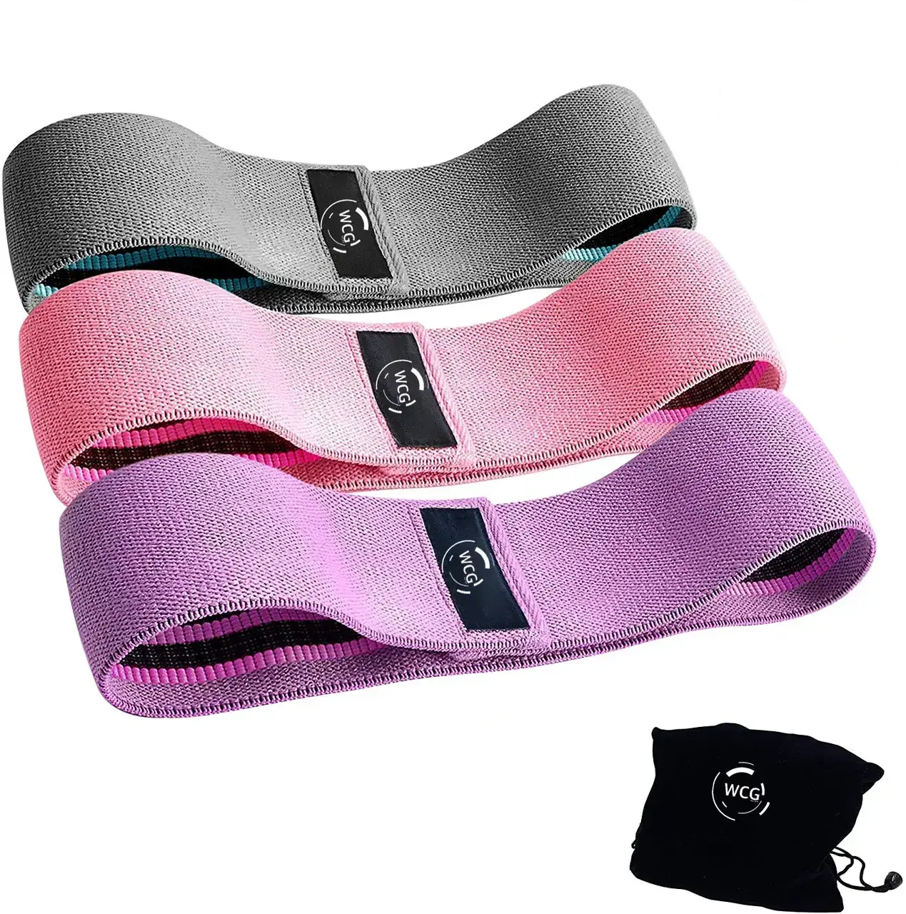 Резинка для фітнесу із тканини WCG Набір з 3х шт, фото 1