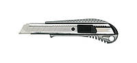 Нож Vorel универсальный металлический корпус [12/120] с выдвижным лезвием высотой 18 мм и отломными сегментами
