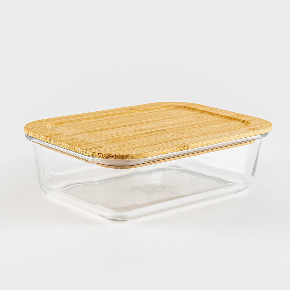 Ємність для зберігання МВМ MY HOME прямокутна з кришкою 1.5 л (KP-61 L T/WOOD)