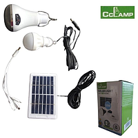 Лампа на солнечной батарее CL-508 подвесная 10Вт с зарядкой для телефона,Компактный кемпинговый фонарь 2 лампы