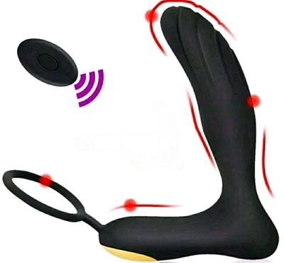 Масажер вібратор простати  Remote Control Vibrator Anal Plug Flight of Fancy  чорний 10 режимів вібрації