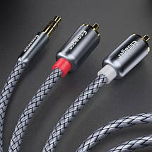 Аудіокабель RCA 3 метри Essager Hi-Fi AUX jack 3.5 mm — 2xRCA 3 метри тюльпан, фото 2