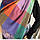 Кашеміровий палантин шарф у клітину з бахромою PASHMINA синє-помаранчевий, фото 6