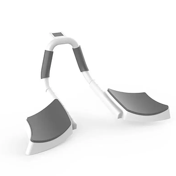 Компактний тренажер для дому для пресу та віджимань має вбудований таймер білий