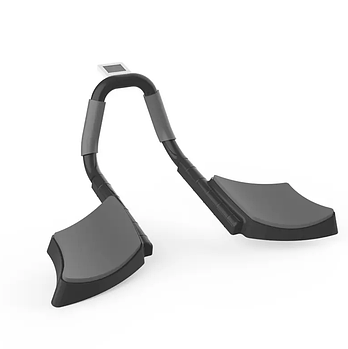 Компактний тренажер для дому для преса та віджимань має вбудований таймер білий