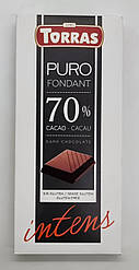 Чорний шоколад "Torras" Puro Fondant Intens 70% 200 г Іспанія