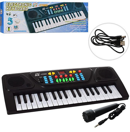 Піаніно-орган MQ-3768D 37 клавіш, мікрофон, запис, демо, USB шнур, на батар., в коробці 44*17*6 см