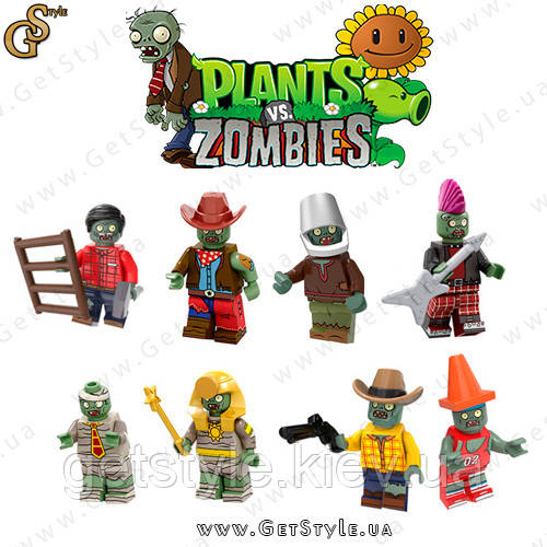 Набір фігурок Plants vs Zombies 8 шт., фото 1