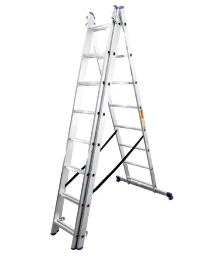 Драбина алюмінієва 3-секційна BLUETOOLS (3х8 щаблів) (160-9025)