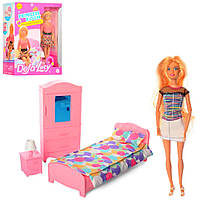 Кукольный игровой набор с куклой и мебелью Спальня Defa Lucy 8378
