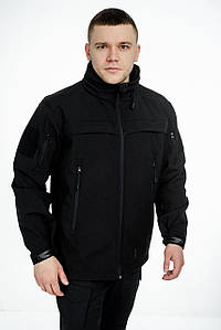 Куртка Ultimatum Patrol Чорна,Демісезонна тактична куртка,Soft shell куртка поліція