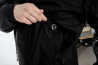 Куртка Ultimatum Patrol Чорна,Демісезонна тактична куртка,Soft shell куртка поліція, фото 3