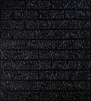 Самоклеюча декоративна 3D панель під чорну цеглу700x770x5 мм
