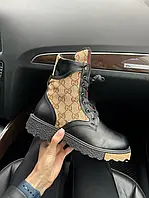 Gucci Boots Black/Beige Fur