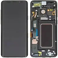 Дисплей для Samsung Galaxy S9 Plus G965, модуль (екран і сенсор) з рамкою, Чорний — Midnight Black, OLED