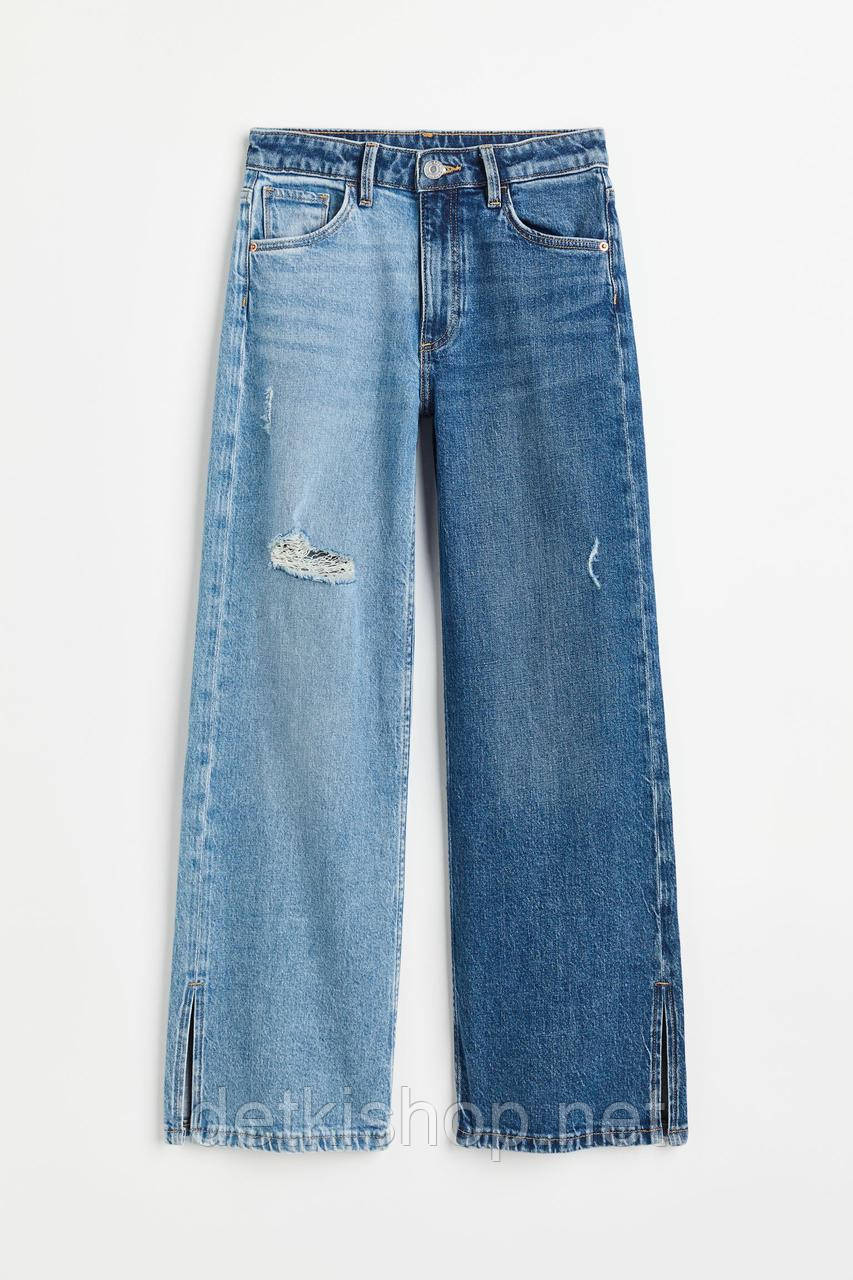Двоколірні джинси палацо для дівчинки 152-158 см (11-12Y)