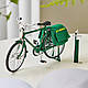 Фінгербайк модель велосипеда ретро для самостійного збирання 1:10 28 деталей Зелений, фото 4