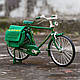 Фінгербайк модель велосипеда ретро для самостійного збирання 1:10 28 деталей Зелений, фото 5