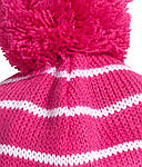 Дитяча в'язана шапочка та рукавиці для дівчинки (комплект) 2-6 місяців, фото 3
