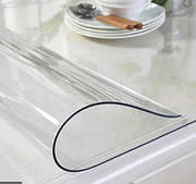 М'яке (гнучке, рідке) скло скатертину на стіл Soft Glass 2.4х1.8м (товщина 1.5 м) Прозора