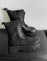 Високі жіночі черевики Balenciaga Tractor Boots Black. Модні черевики Баленсіага жіночі., фото 10