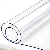М'яке (гнучке, рідке) скло скатертину на стіл Soft Glass 1.1х1.8м (товщина 1.5 м) Прозора