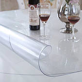 М'яке (гнучке, рідке) скло скатертину на стіл Soft Glass 1.6х1.8м (товщина 1.5 м) Прозора