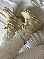 Модні жіночі черевики Dior Beige Sock. Бежеві черевики Діор жіночі., фото 8