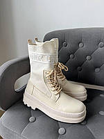 Модні жіночі черевики Dior Beige Sock. Бежеві черевики Діор жіночі., фото 11