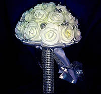 Весільний букет-дублер для нареченої у білому кольорі