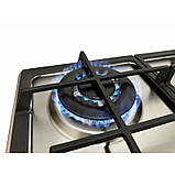 Варильна поверхня вбудована газова нержавіюча сталь, чавун, газ контроль, автозапалювання Luxor PGE 640 SS, фото 4