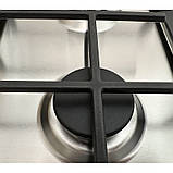 Варильна поверхня вбудована газова нержавіюча сталь, чавун, газ контроль, автозапалювання Luxor PGE 640 SS, фото 6