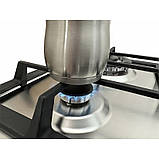 Варильна поверхня вбудована газова нержавіюча сталь, чавун, газ контроль, автозапалювання Luxor PGE 640 SS, фото 7