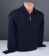 Чоловічий светр темно-синій | Чоловічий гольф комір-стійка 9230