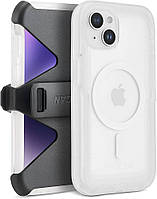 Чехол противоударный с клипсой Pelican Voyager Magnetic MagSafe для iPhone 14 Plus/15 Plus (6.7") Clear