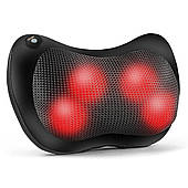 Роликовий масажер для спини і шиї Massage pillow GHM 8028 Чорний (масажна подушка)
