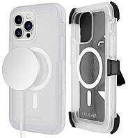 Чехол противоударный с клипсой Pelican Voyager Magnetic MagSafe для iPhone 14 Pro Max (6.7") Clear