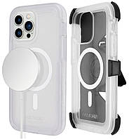 Протиударний чохол з кліпсою Pelican Voyager MagSafe для iPhone 14 Pro Max Clear (PP049070) аналог OtterBox Defender