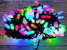 Гірлянда пряма Оптікал 100 led (на чорному проводі) 8м Мульти