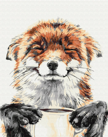 Картина за номерами Задоволена лисичка 48х60cм Картини в цифрах тварини Розмальовка за номерами 40х50см Brushme BS32220L, фото 1