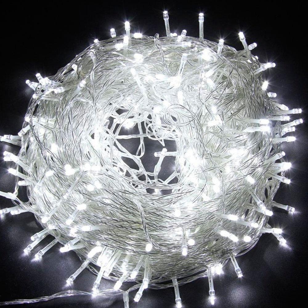 Гірлянда зовнішня пряма 20 м 200 led (білий тонкий провід - 1.5 мм) Білий світ