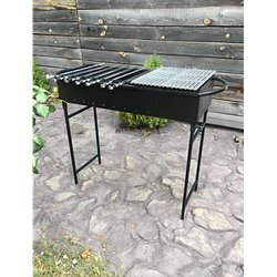 Мангал  на 12 шампурів на ніжках  Україна (4мм)