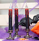 Свічка LED Yes! Fun Хелловін "Halloween Party" 25 см зі свічником, фото 2