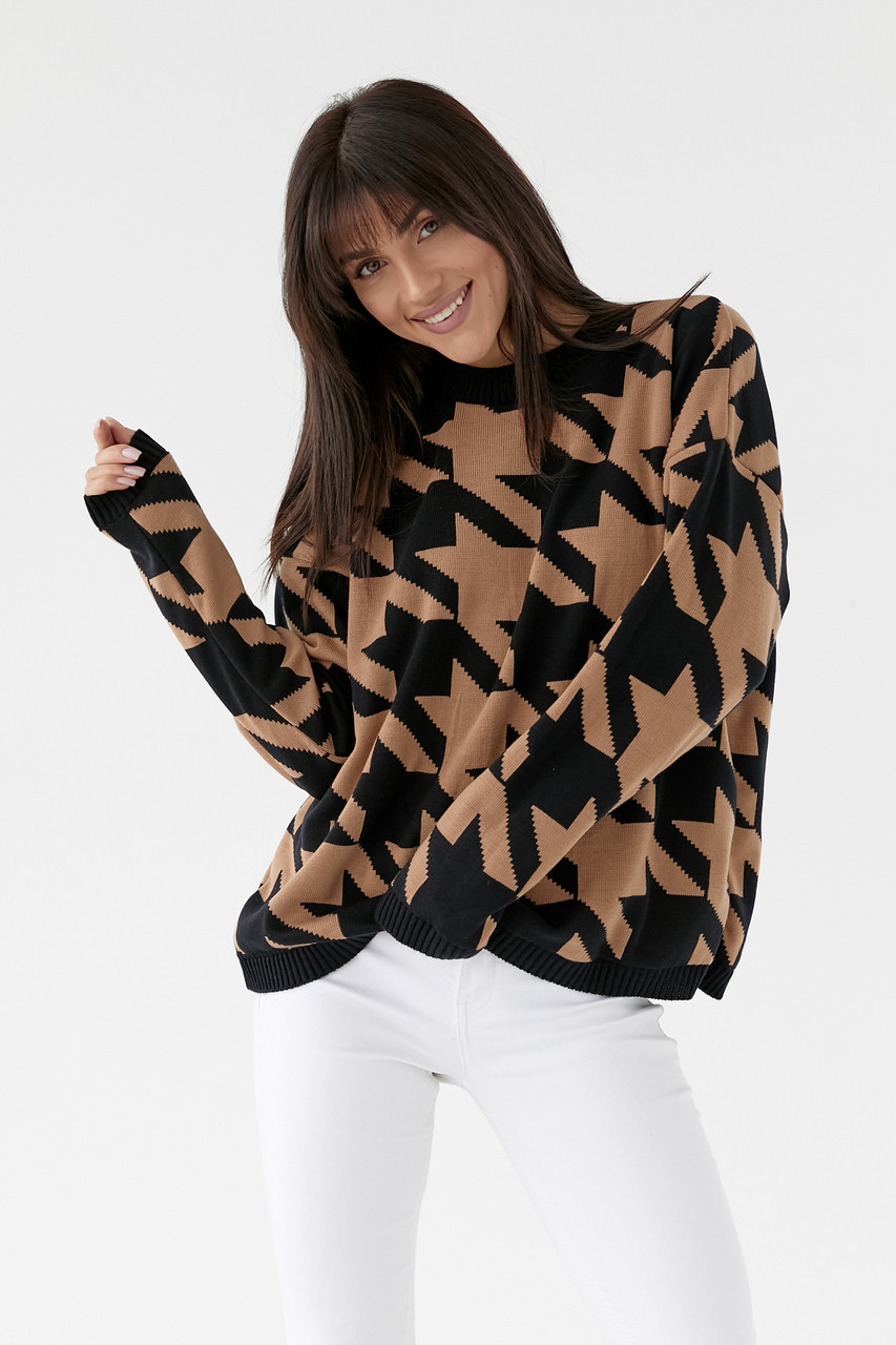 Светр жіночий вільний. Модель 217 бежевий, фото 1