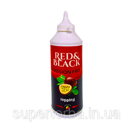 Топінг "Red & Black" Маракуя 600 мл 1 пляшка, фото 1