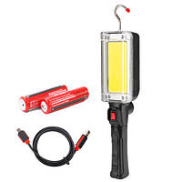 Ліхтар WORKLIGHT ZJ-8859-COB-3, ЗП micro USB, 2x18650, магніт, гак